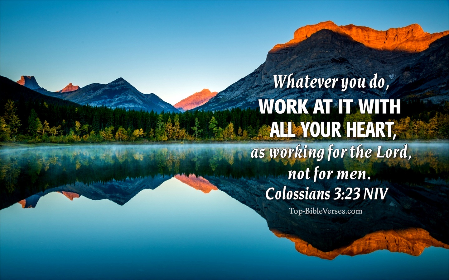 Colossians 3:23 NIV Christian Bible Verse Desktop Wallpaper. Top-BibleVerses.com