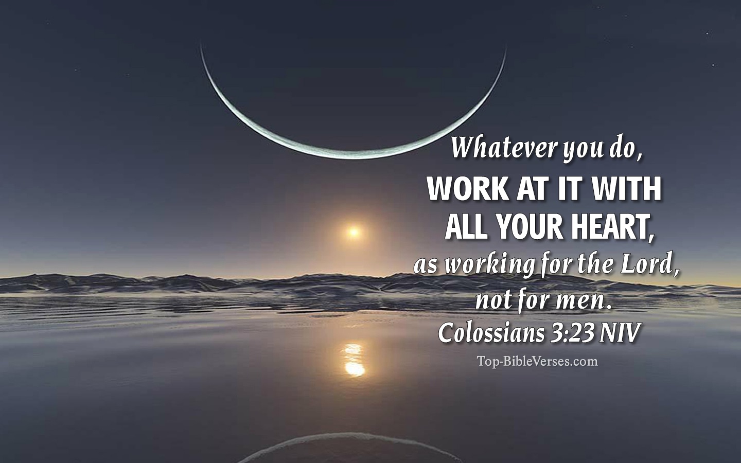 Colossians 3:23 NIV Christian Bible Verse Desktop Wallpaper. Top-BibleVerses.com