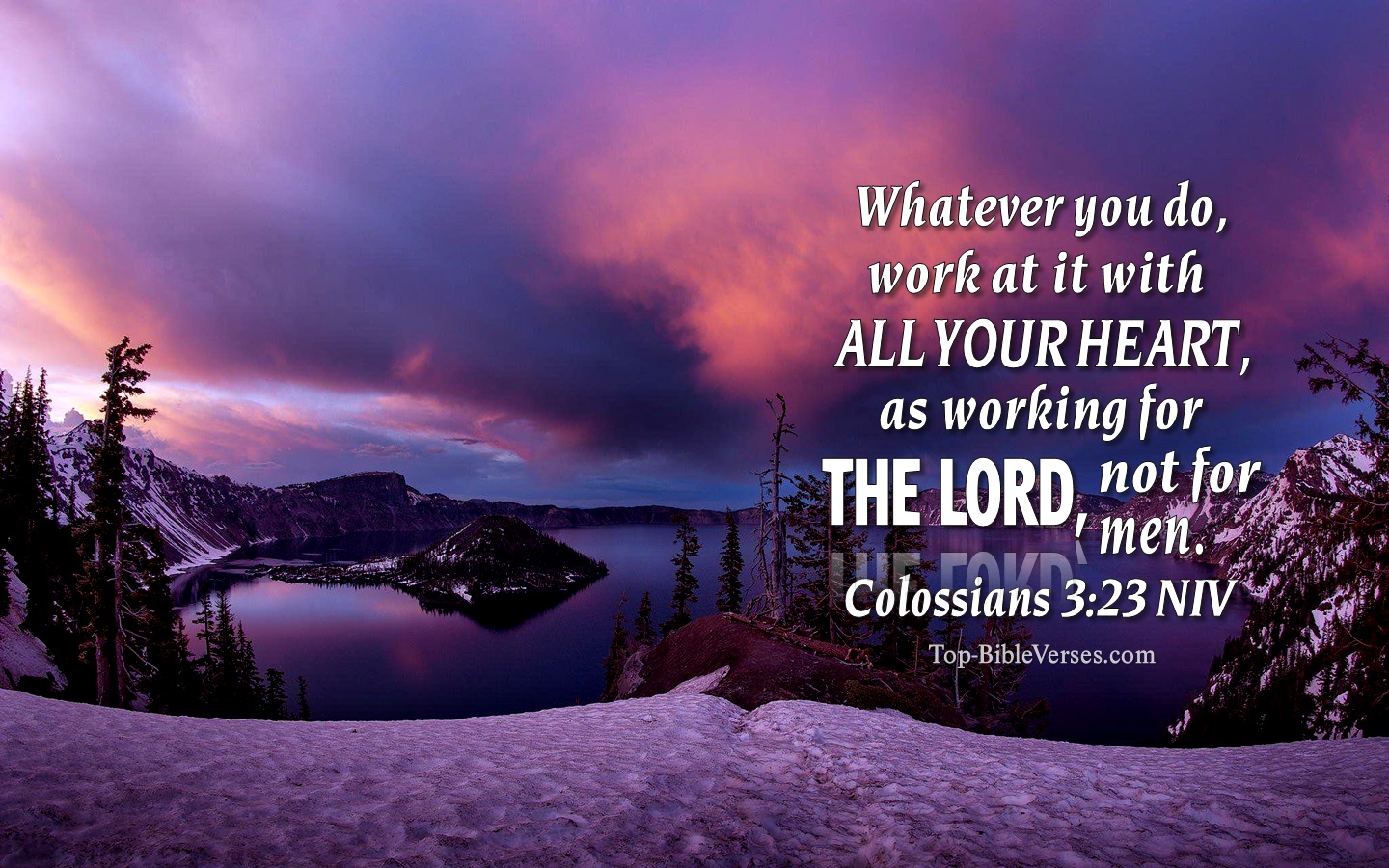 Colossians 3:23 NIV Christian Bible Verse Desktop Wallpaper. Top-BibleVerses.com