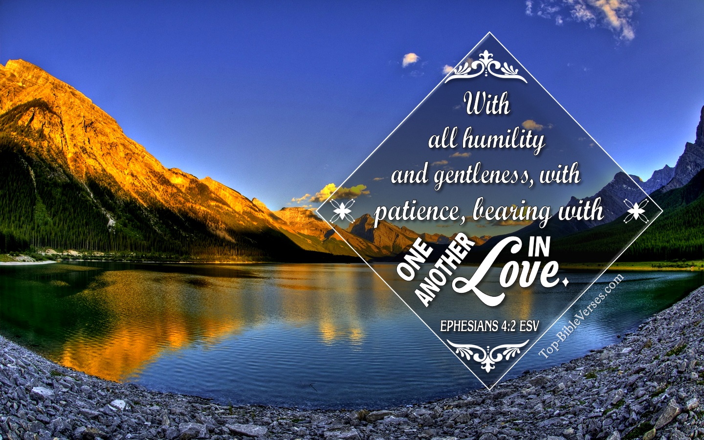 Ephesians 4:2 ESV Christian Bible Verse Desktop Wallpaper. Top-BibleVerses.com