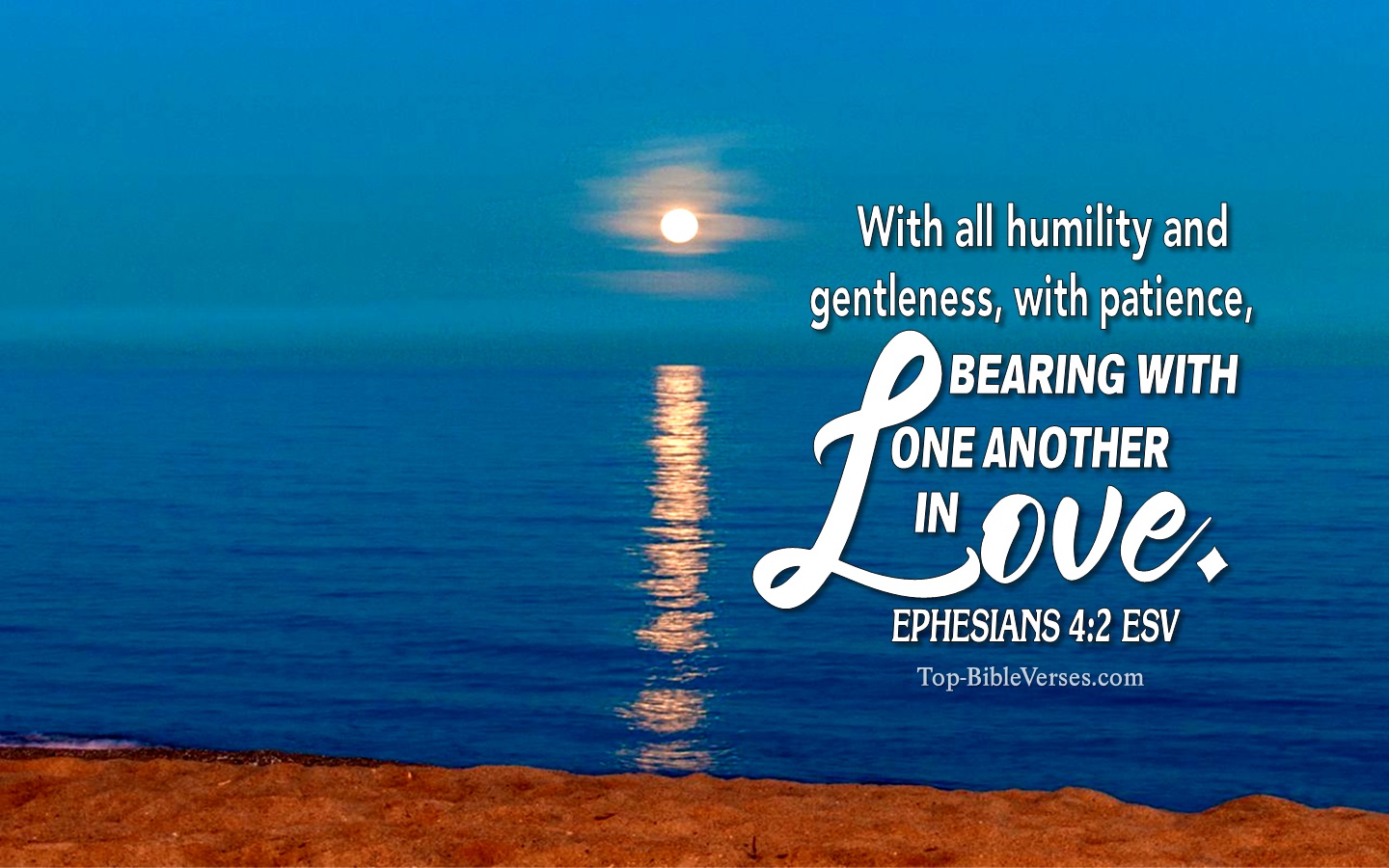 Ephesians 4:2 ESV Christian Bible Verse Desktop Wallpaper. Top-BibleVerses.com