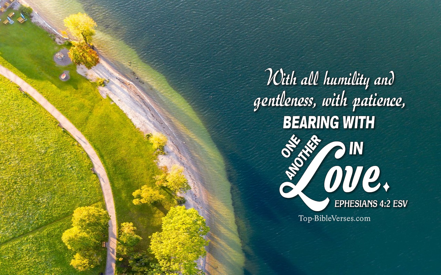 Ephesians 4:2 ESV Christian Bible Verse Desktop Wallpaper. Top-BibleVerses.com