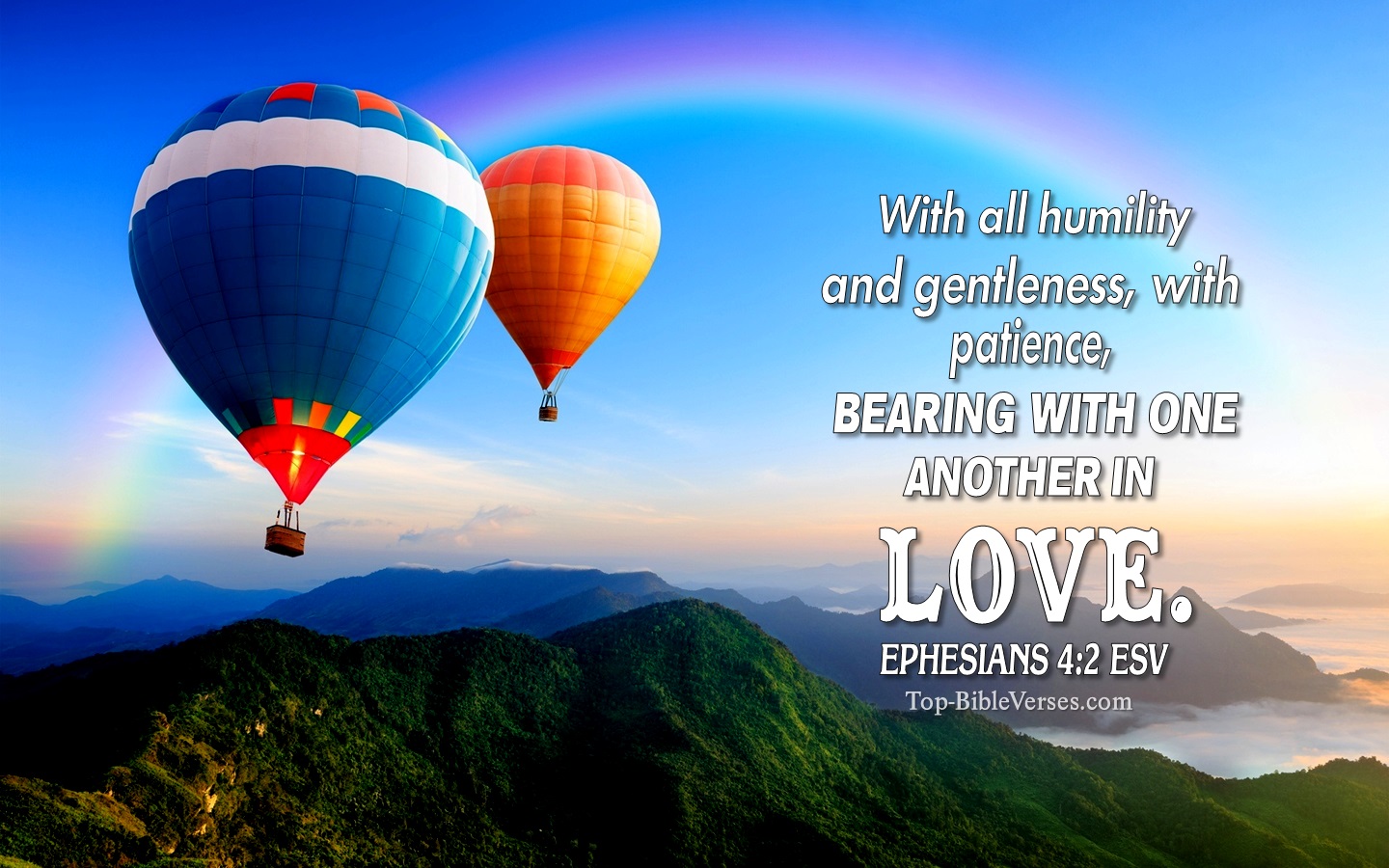 Ephesians 4:2 ESV Christian Bible Verse Desktop Wallpaper. Top-BibleVerses.com