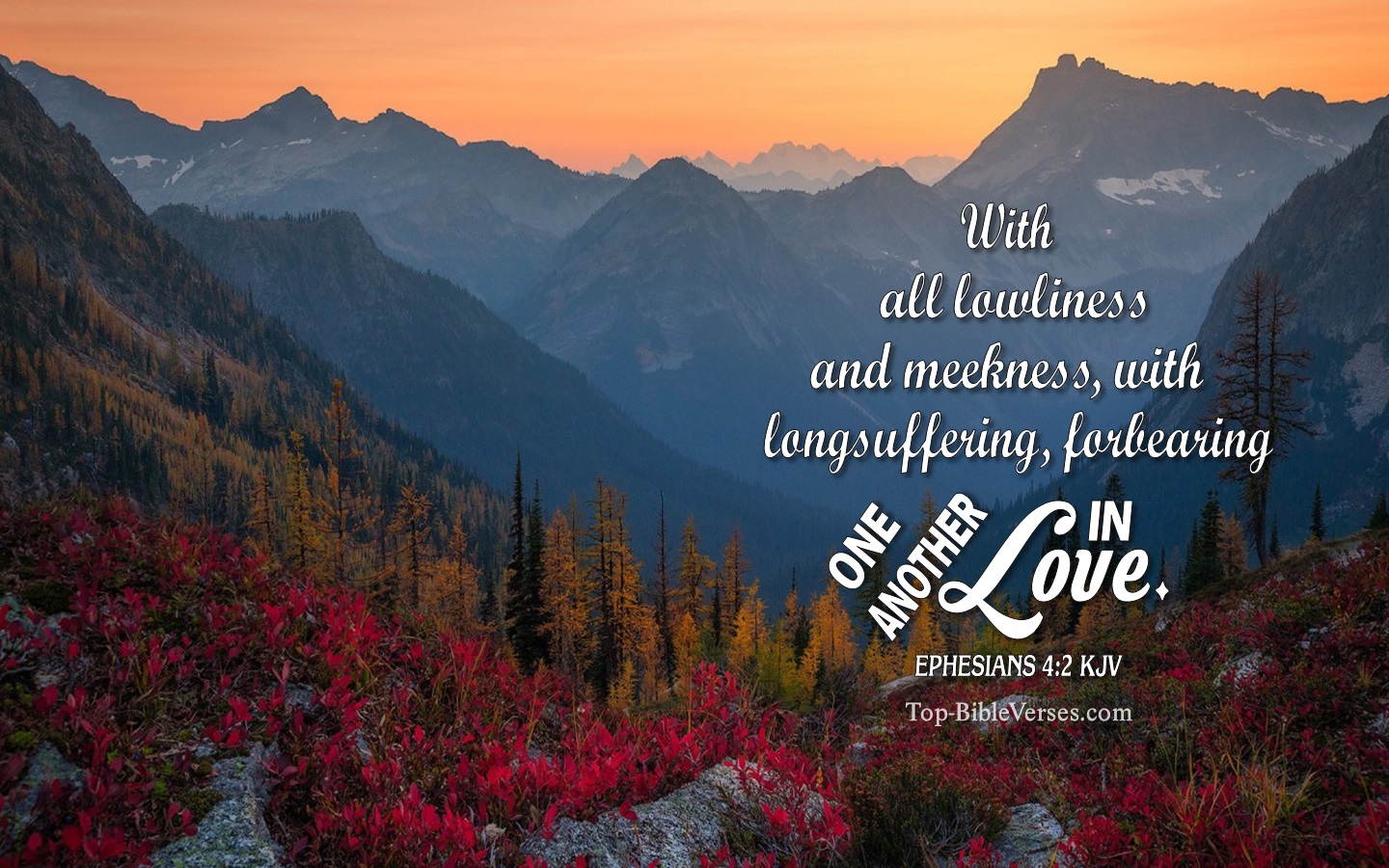 Ephesians 4:2 KJV Christian Bible Verse Desktop Wallpaper. Top-BibleVerses.com