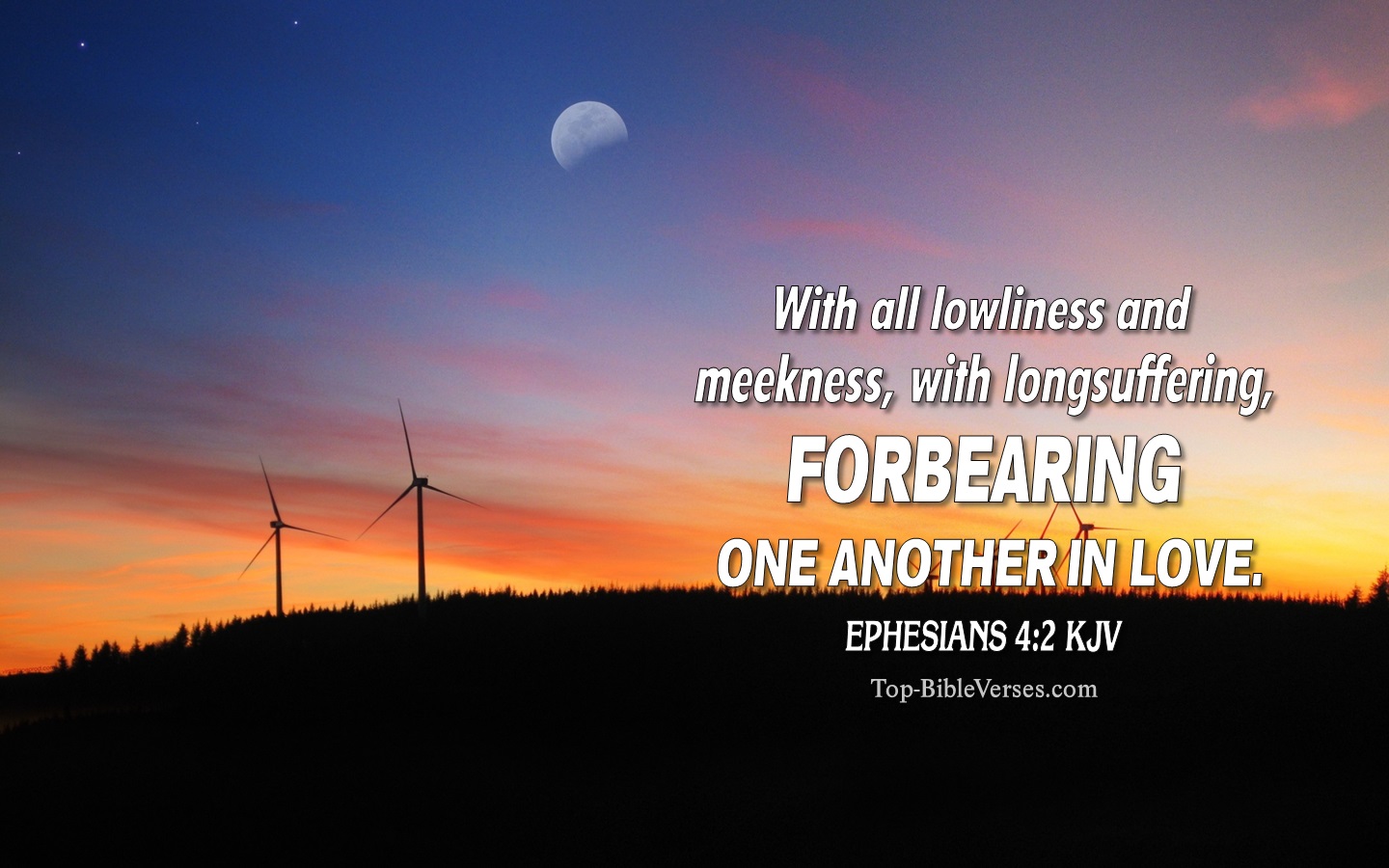 Ephesians 4:2 KJV Christian Bible Verse Desktop Wallpaper. Top-BibleVerses.com