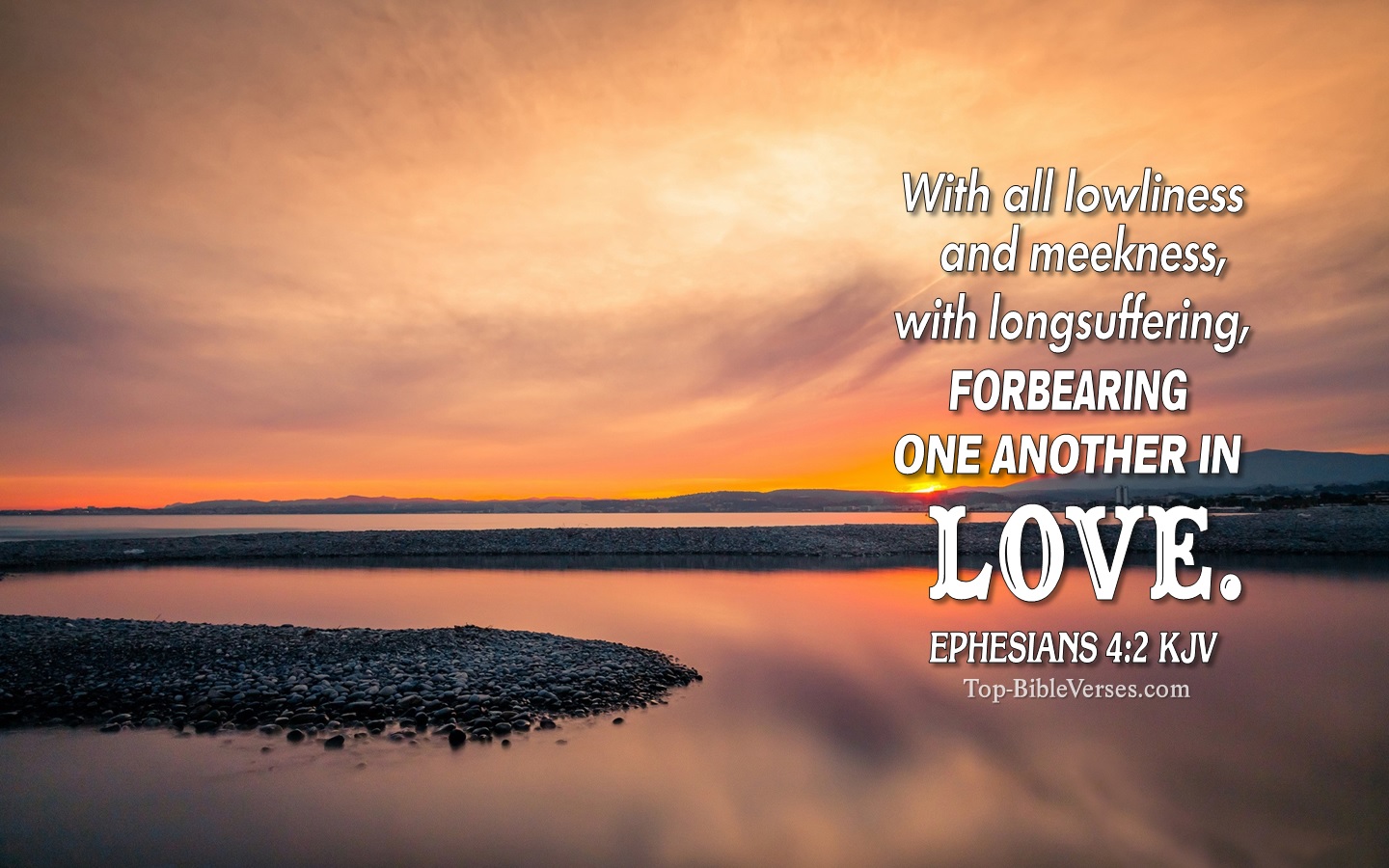 Ephesians 4:2 KJV Christian Bible Verse Desktop Wallpaper. Top-BibleVerses.com