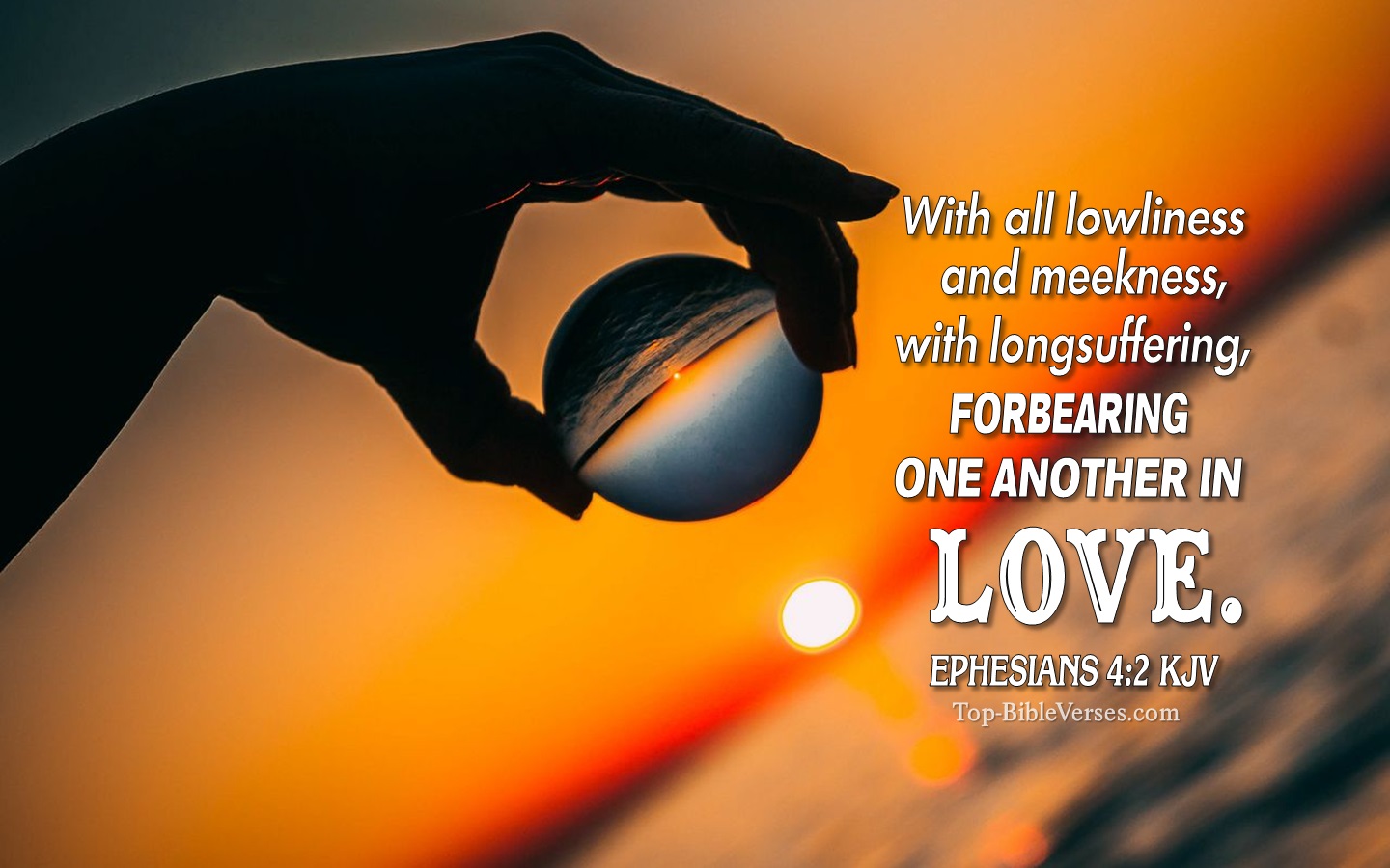 Ephesians 4:2 KJV Christian Bible Verse Desktop Wallpaper. Top-BibleVerses.com
