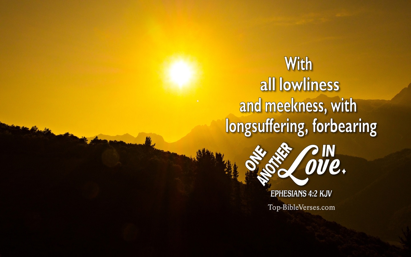 Ephesians 4:2 KJV Christian Bible Verse Desktop Wallpaper. Top-BibleVerses.com