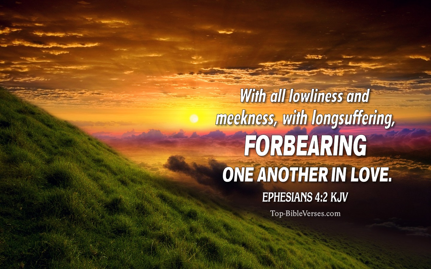 Ephesians 4:2 KJV Christian Bible Verse Desktop Wallpaper. Top-BibleVerses.com