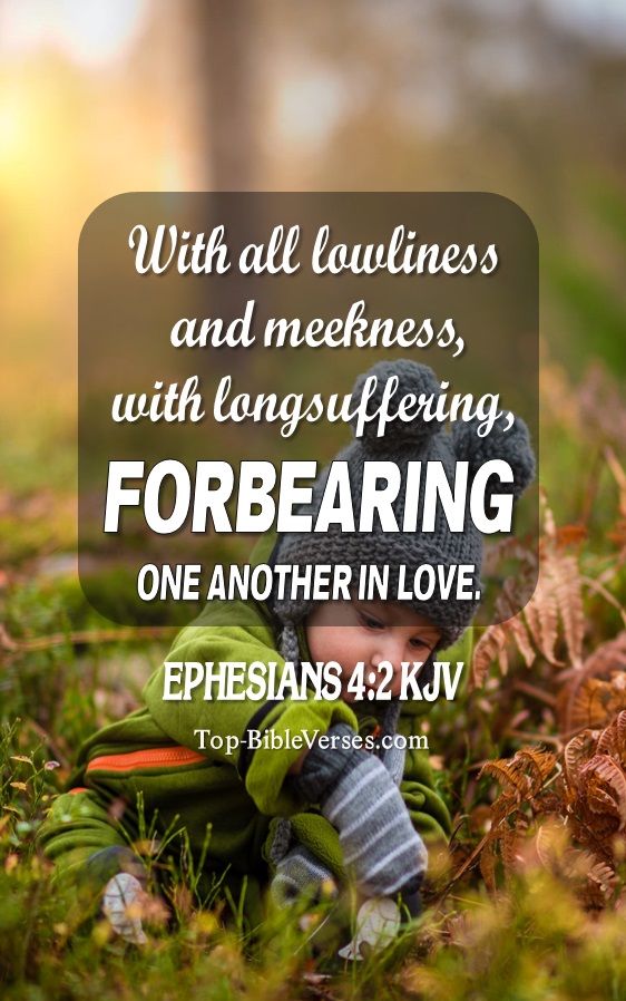 Ephesians 4:2 KJV Christian Bible Verse Mobile Wallpaper. Top-BibleVerses.com