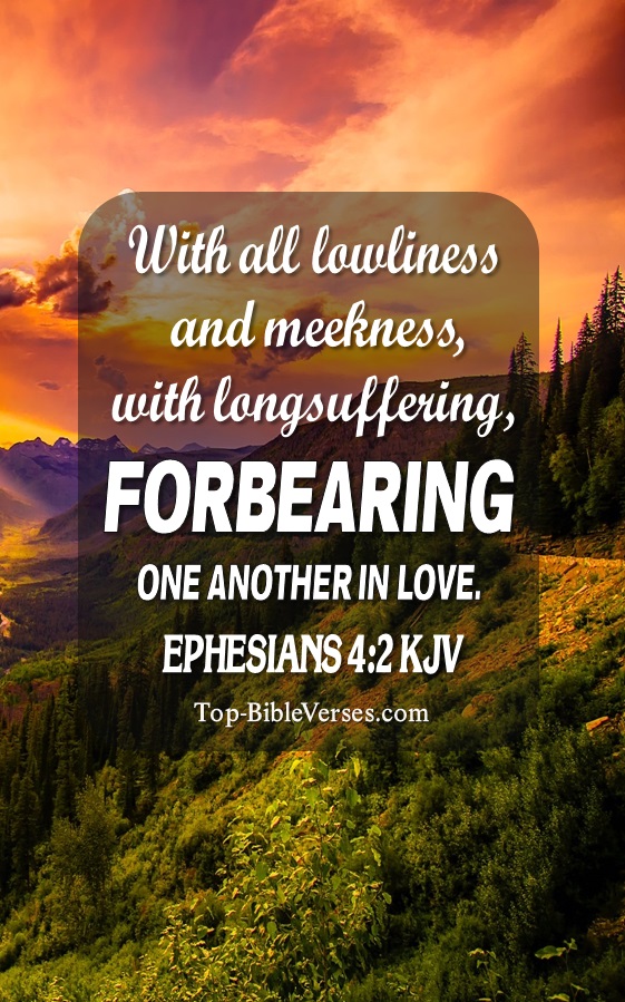 Ephesians 4:2 KJV Christian Bible Verse Mobile Wallpaper. Top-BibleVerses.com