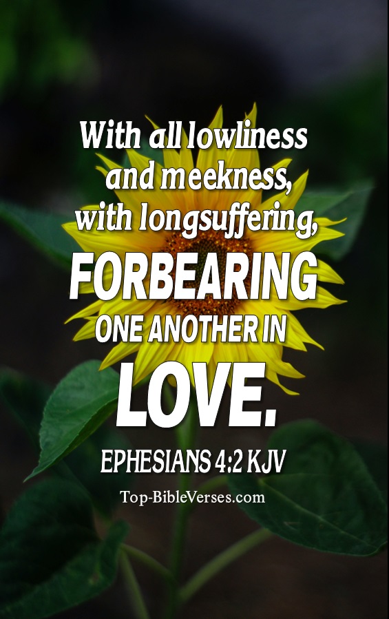 Ephesians 4:2 KJV Christian Bible Verse Mobile Wallpaper. Top-BibleVerses.com