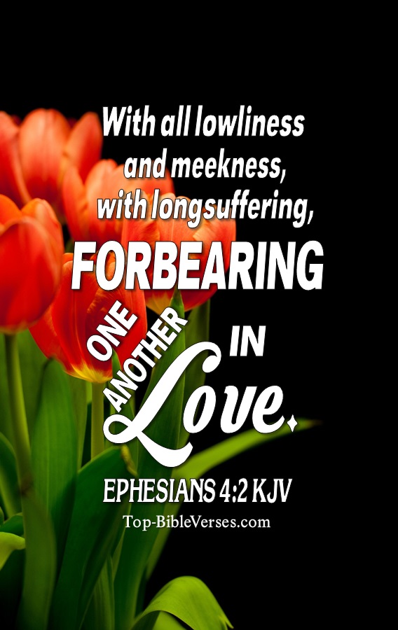 Ephesians 4:2 KJV Christian Bible Verse Mobile Wallpaper. Top-BibleVerses.com