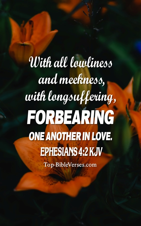 Ephesians 4:2 KJV Christian Bible Verse Mobile Wallpaper. Top-BibleVerses.com