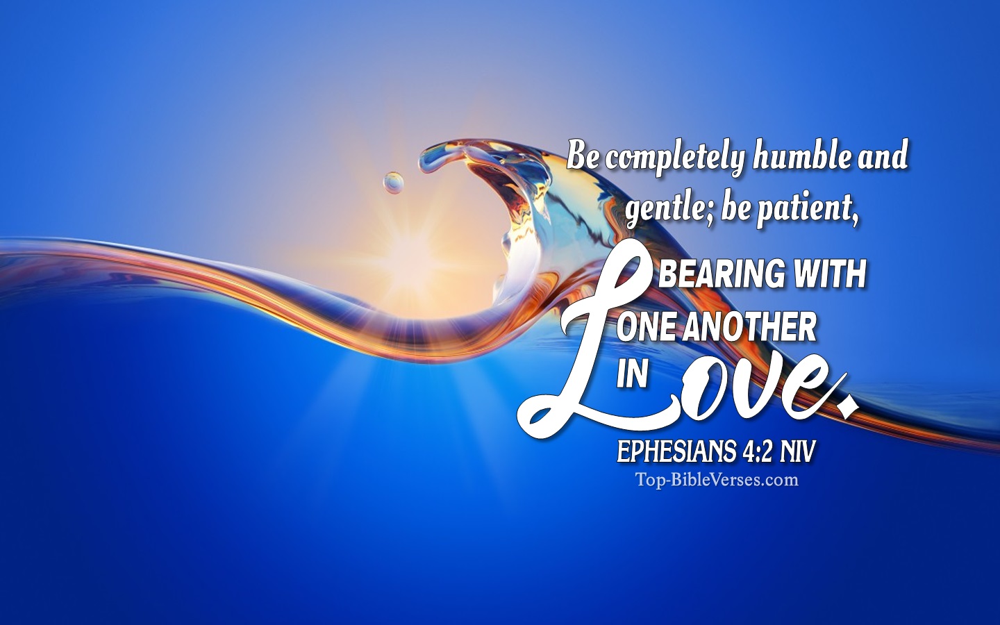 Ephesians 4:2 NIV Christian Bible Verse Desktop Wallpaper. Top-BibleVerses.com