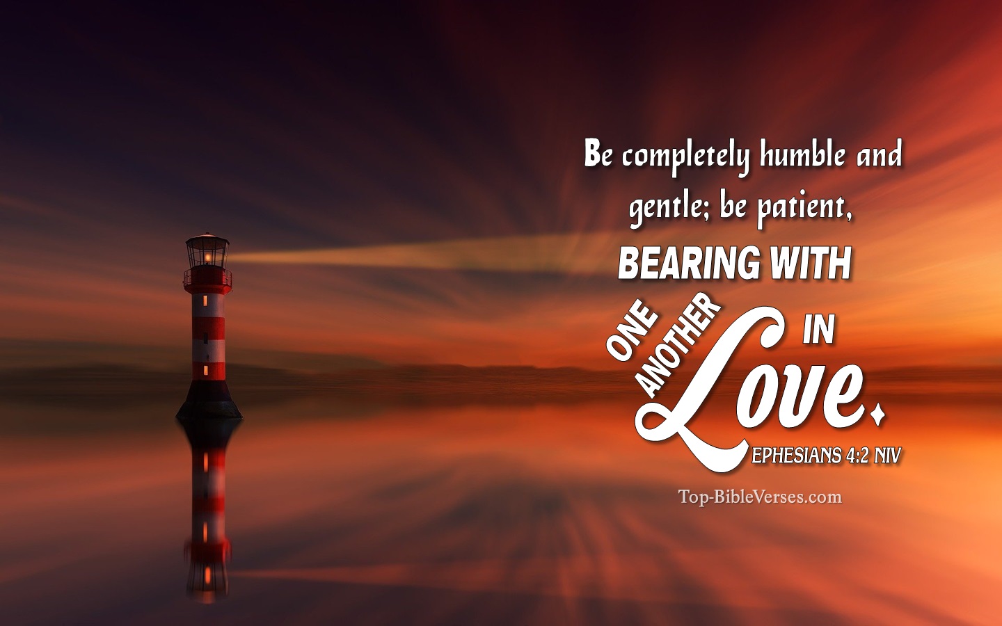 Ephesians 4:2 NIV Christian Bible Verse Desktop Wallpaper. Top-BibleVerses.com