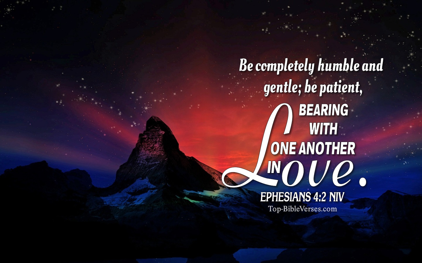 Ephesians 4:2 NIV Christian Bible Verse Desktop Wallpaper. Top-BibleVerses.com