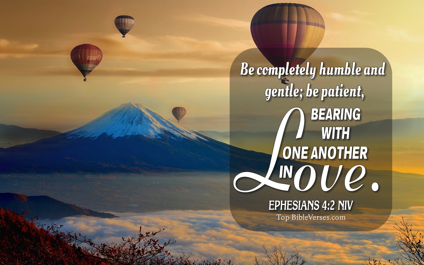 Ephesians 4:2 NIV Christian Bible Verse Desktop Wallpaper. Top-BibleVerses.com