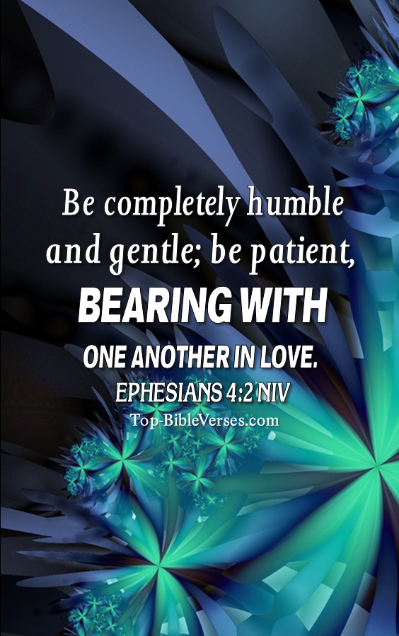 Ephesians 4:2 NIV Christian Bible Verse Mobile Wallpaper. Top-BibleVerses.com