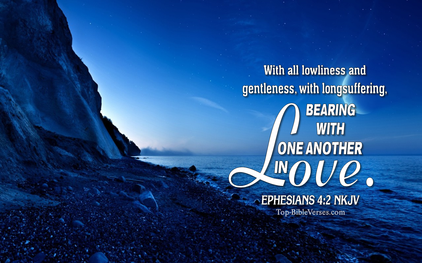 Ephesians 4:2 NKJV Christian Bible Verse Desktop Wallpaper. Top-BibleVerses.com