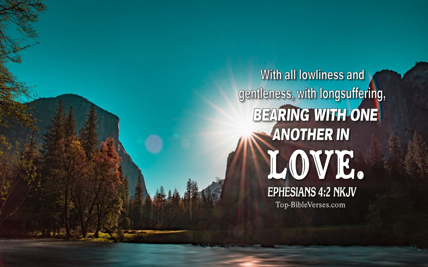 Ephesians 4:2 NKJV Christian Bible Verse Desktop Wallpaper. Top-BibleVerses.com