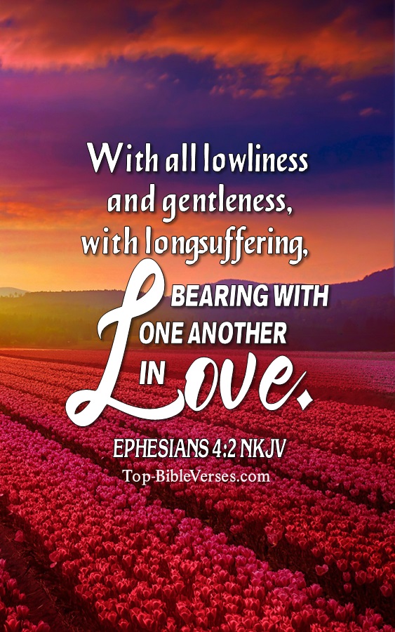 Ephesians 4:2 NKJV Christian Bible Verse Mobile Wallpaper. Top-BibleVerses.com