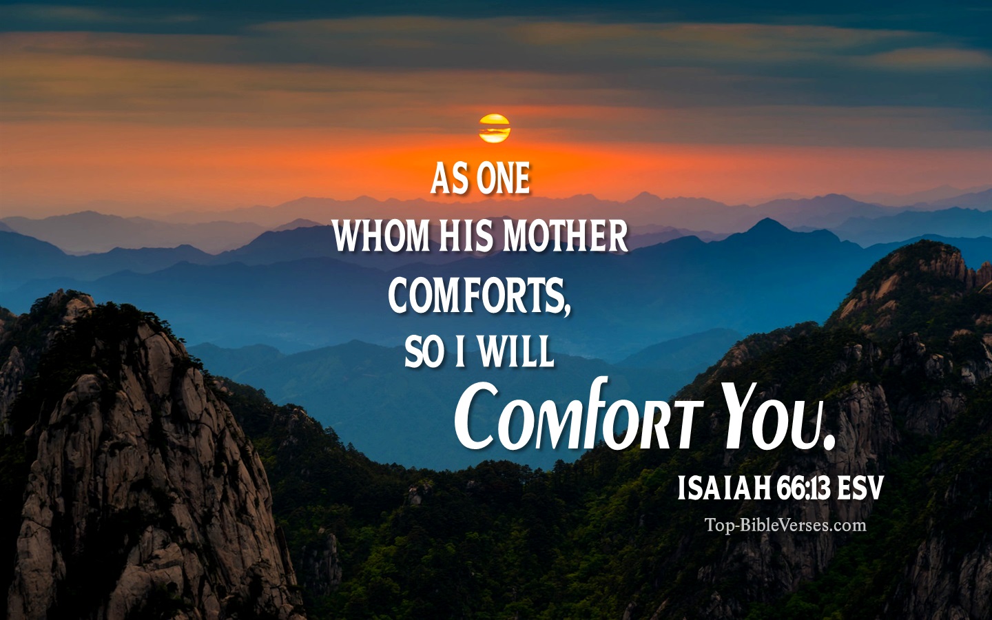 Isaiah 66:13 ESV Christian Bible Verse Desktop Wallpaper. Top-BibleVerses.com