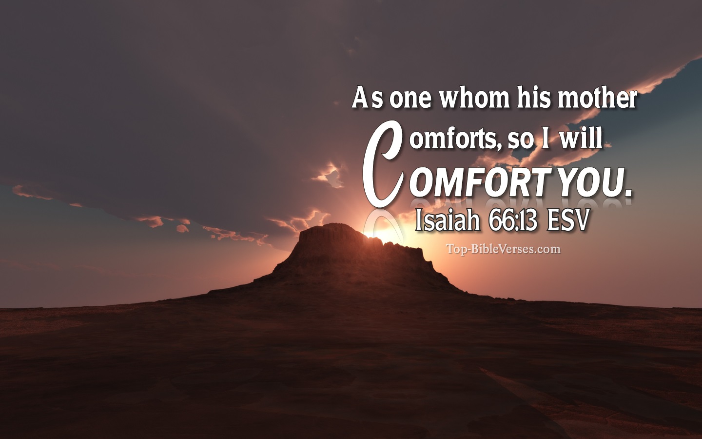 Isaiah 66:13 ESV Christian Bible Verse Desktop Wallpaper. Top-BibleVerses.com