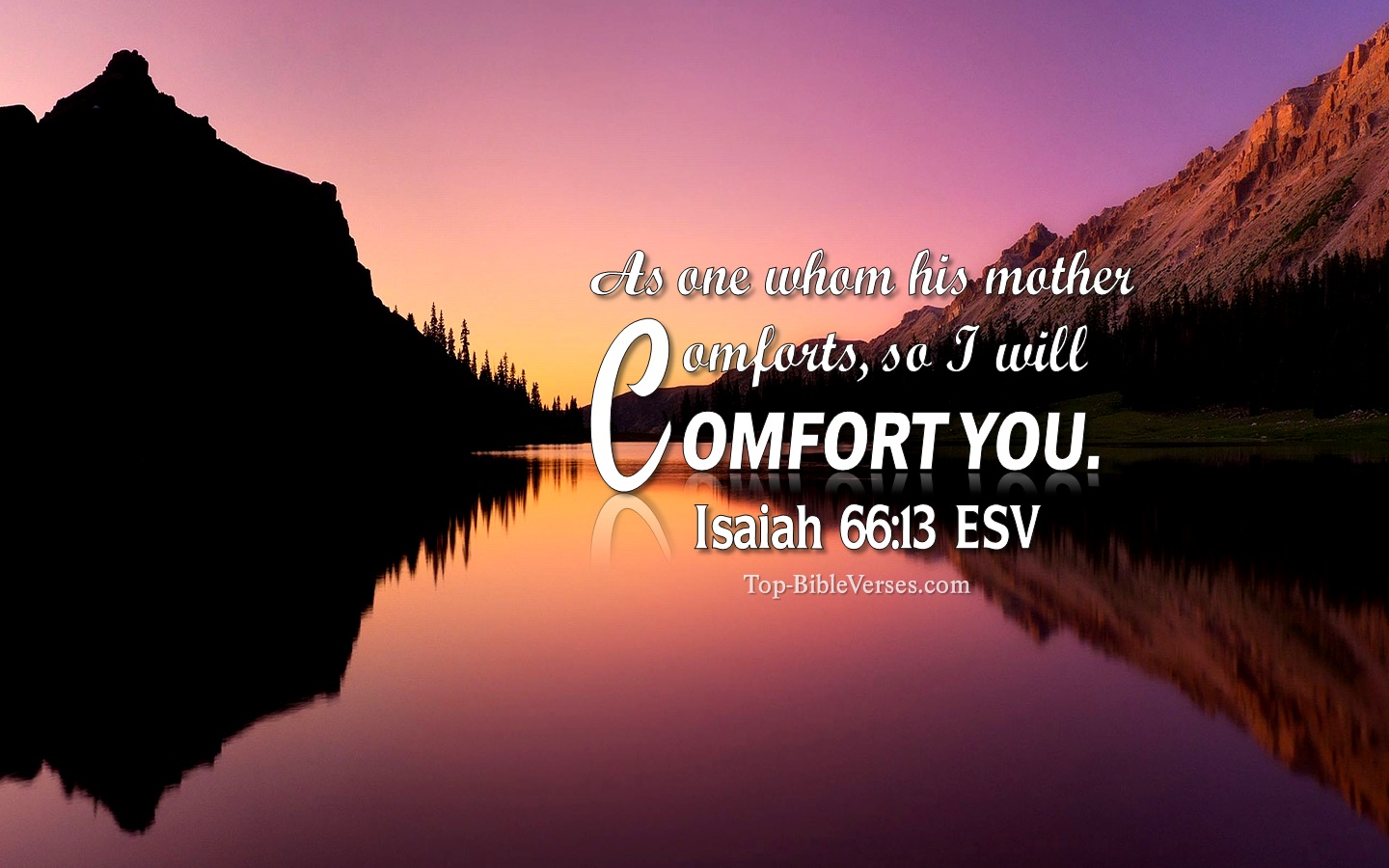 Isaiah 66:13 ESV Christian Bible Verse Desktop Wallpaper. Top-BibleVerses.com