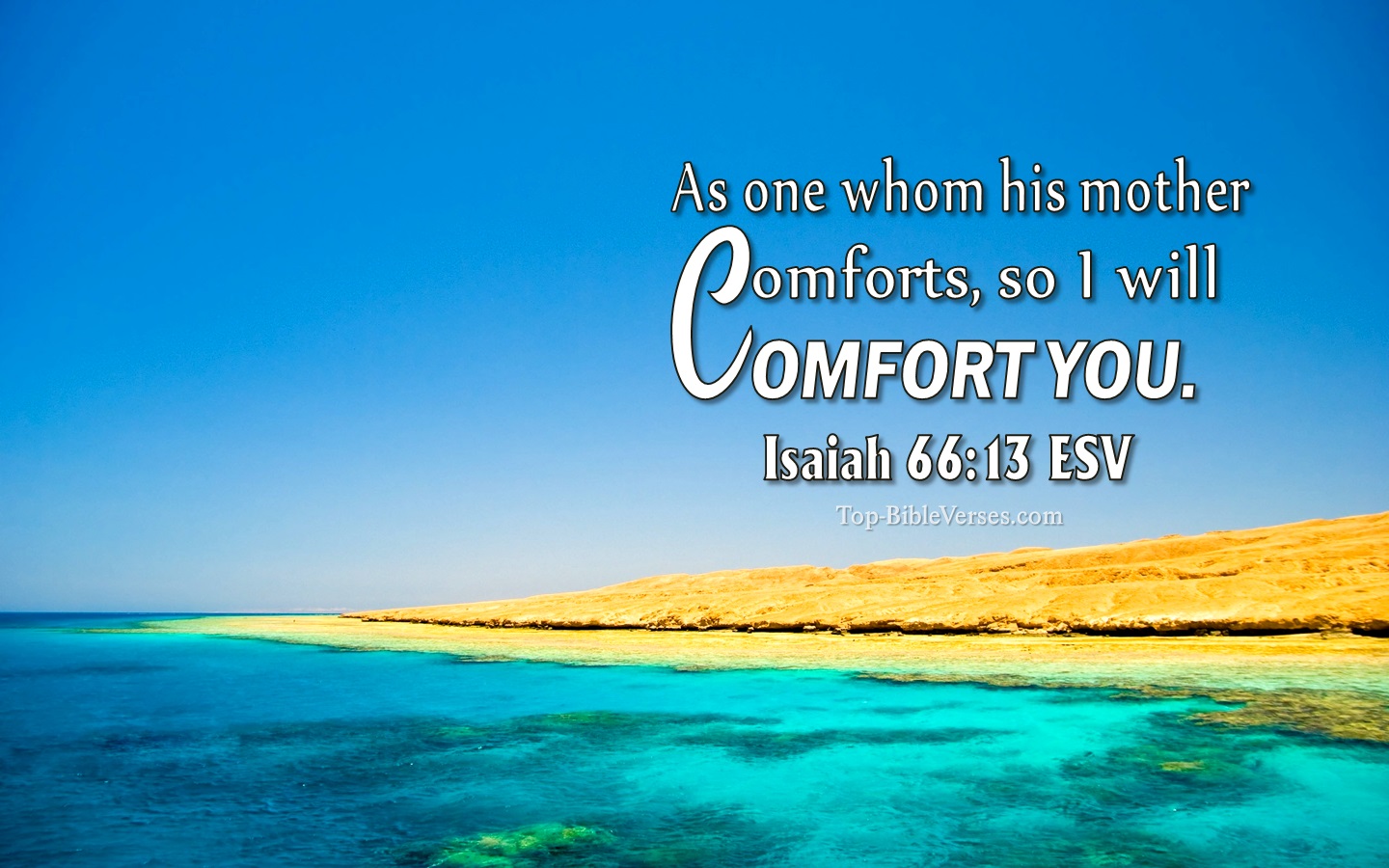 Isaiah 66:13 ESV Christian Bible Verse Desktop Wallpaper. Top-BibleVerses.com