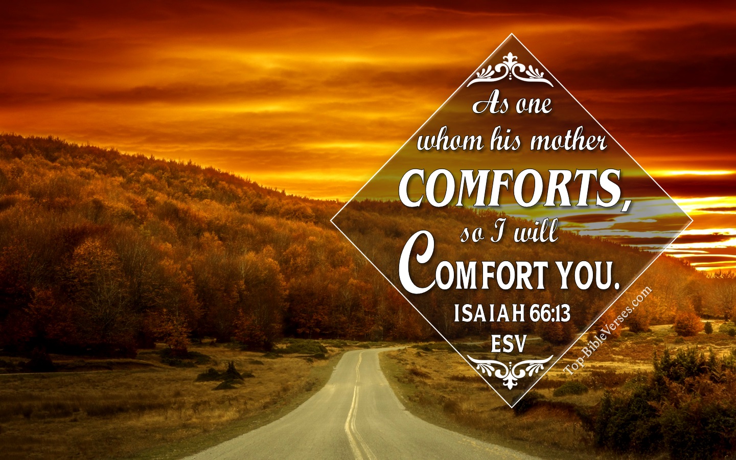 Isaiah 66:13 ESV Christian Bible Verse Desktop Wallpaper. Top-BibleVerses.com