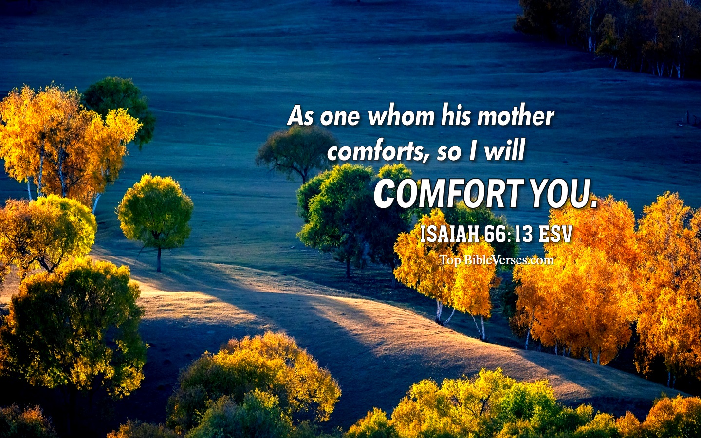 Isaiah 66:13 ESV Christian Bible Verse Desktop Wallpaper. Top-BibleVerses.com