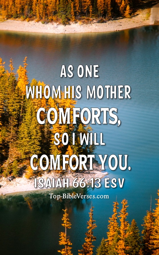 Isaiah 66:13 ESV Christian Bible Verse Mobile Wallpaper. Top-BibleVerses.com