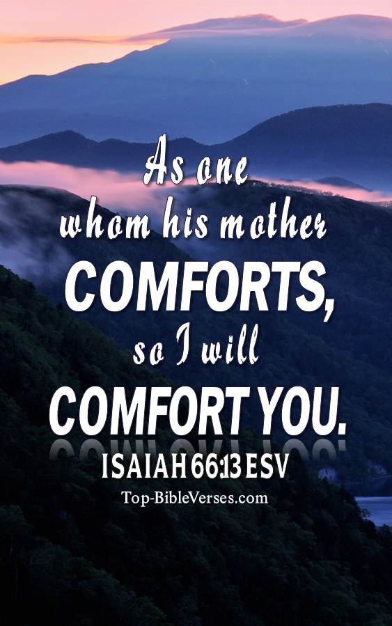 Isaiah 66:13 ESV Christian Bible Verse Mobile Wallpaper. Top-BibleVerses.com