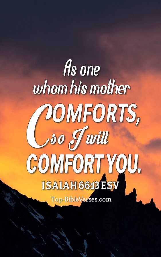 Isaiah 66:13 ESV Christian Bible Verse Mobile Wallpaper. Top-BibleVerses.com