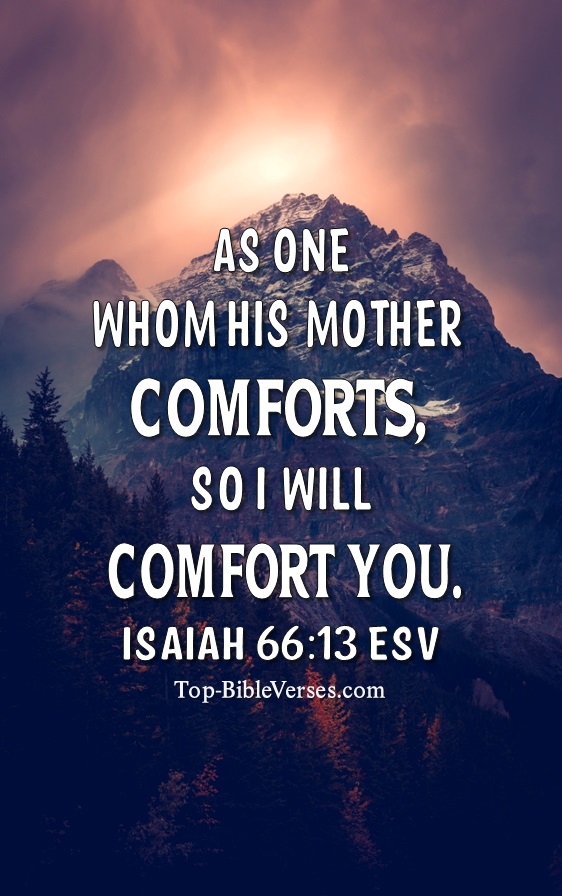 Isaiah 66:13 ESV Christian Bible Verse Mobile Wallpaper. Top-BibleVerses.com