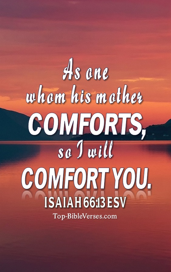 Isaiah 66:13 ESV Christian Bible Verse Mobile Wallpaper. Top-BibleVerses.com