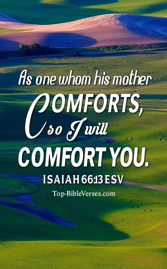Isaiah 66:13 ESV Christian Bible Verse Mobile Wallpaper. Top-BibleVerses.com