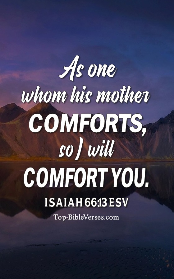 Isaiah 66:13 ESV Christian Bible Verse Mobile Wallpaper. Top-BibleVerses.com
