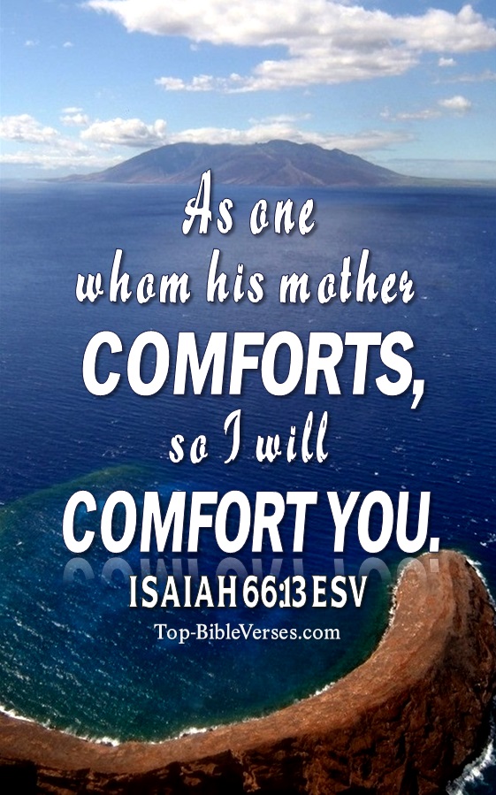 Isaiah 66:13 ESV Christian Bible Verse Mobile Wallpaper. Top-BibleVerses.com