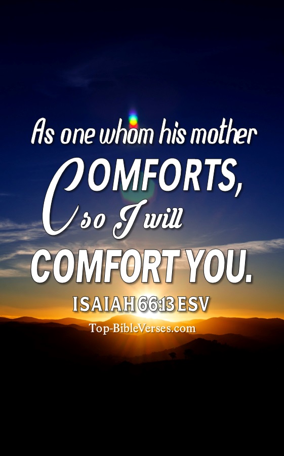 Isaiah 66:13 ESV Christian Bible Verse Mobile Wallpaper. Top-BibleVerses.com
