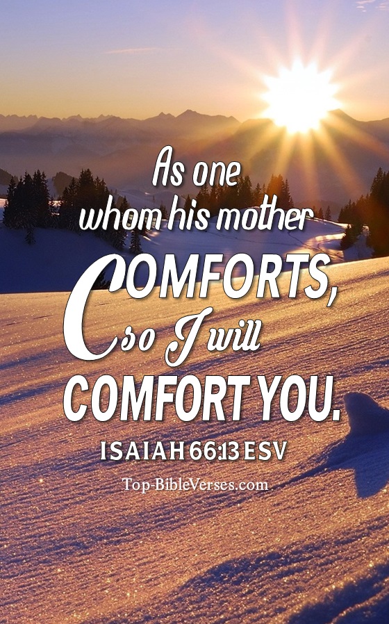 Isaiah 66:13 ESV Christian Bible Verse Mobile Wallpaper. Top-BibleVerses.com