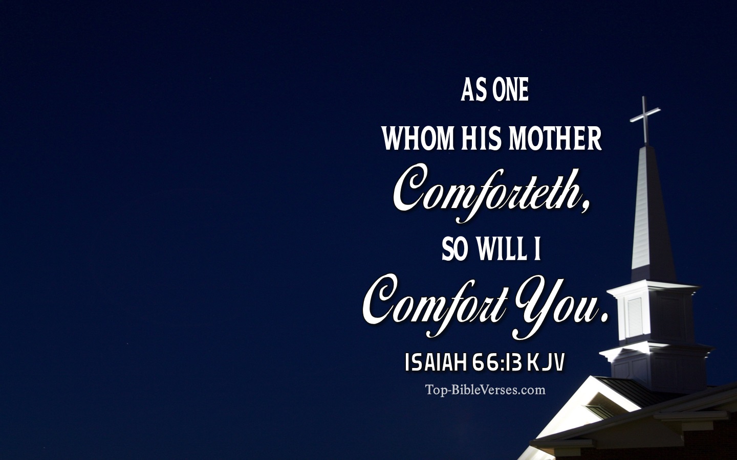 Isaiah 66:13 KJV Christian Bible Verse Desktop Wallpaper. Top-BibleVerses.com