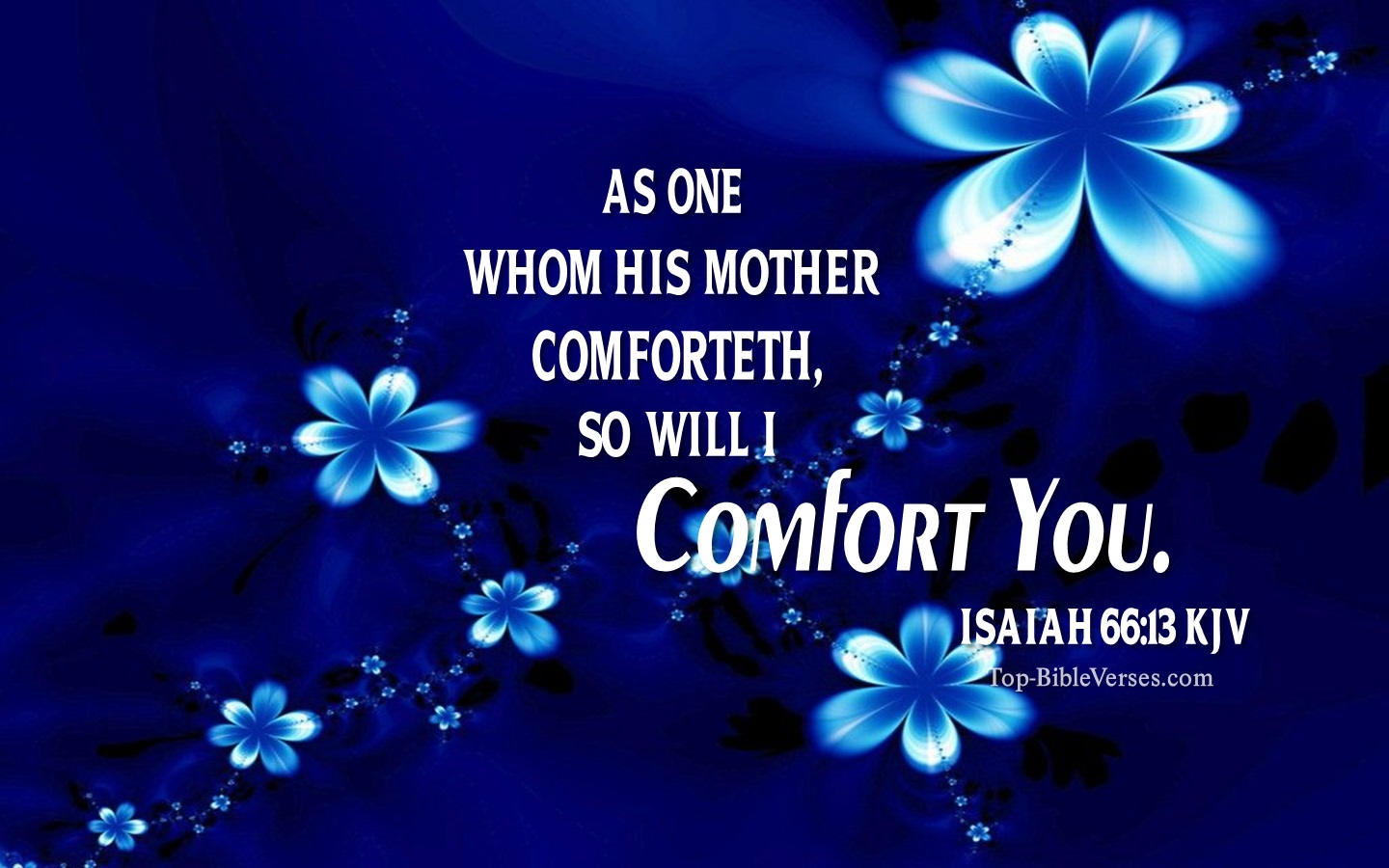 Isaiah 66:13 KJV Christian Bible Verse Desktop Wallpaper. Top-BibleVerses.com