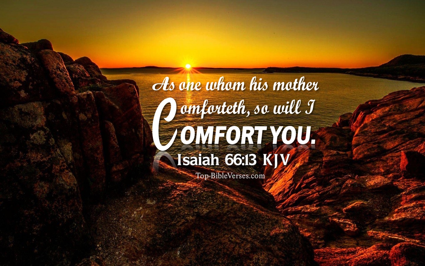 Isaiah 66:13 KJV Christian Bible Verse Desktop Wallpaper. Top-BibleVerses.com