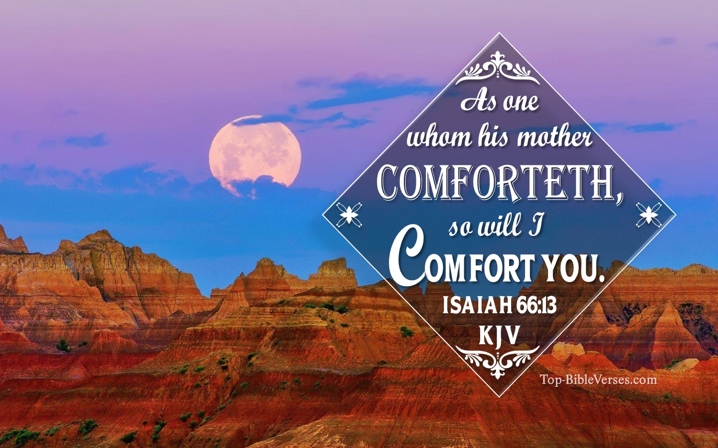 Isaiah 66:13 KJV Christian Bible Verse Desktop Wallpaper. Top-BibleVerses.com