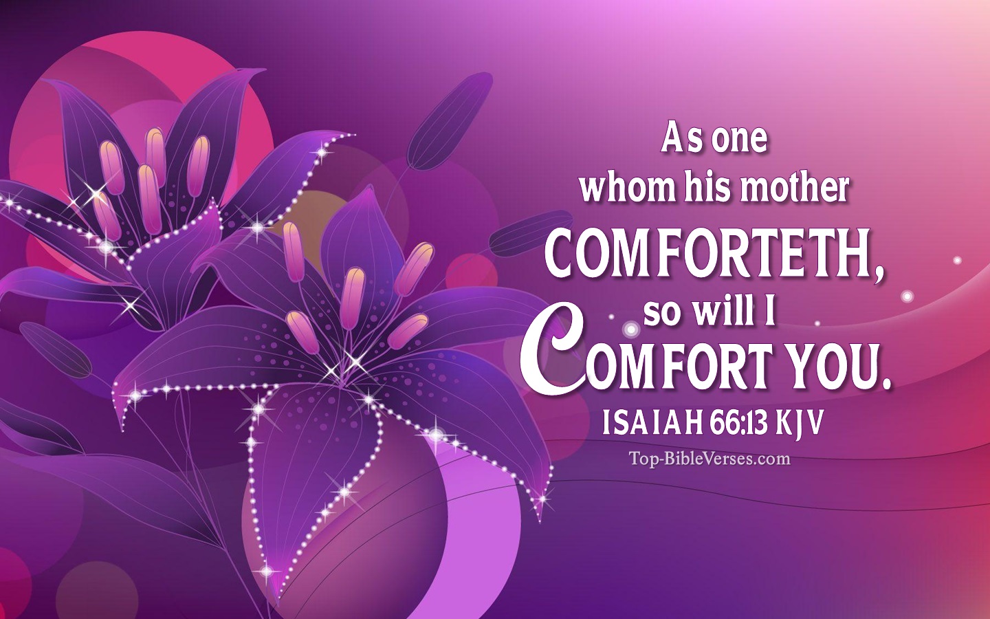 Isaiah 66:13 KJV Christian Bible Verse Desktop Wallpaper. Top-BibleVerses.com