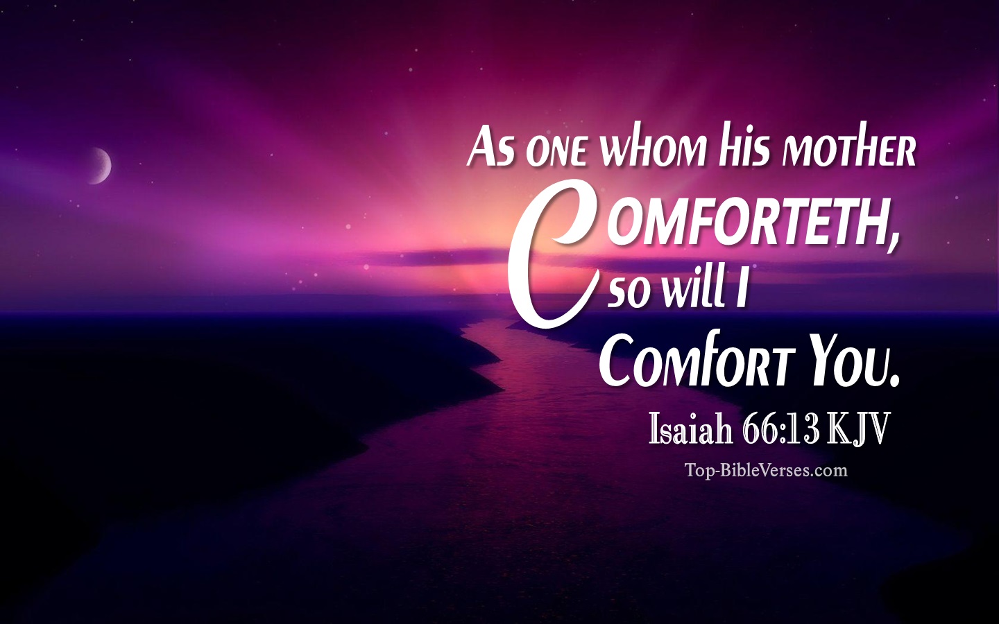 Isaiah 66:13 KJV Christian Bible Verse Desktop Wallpaper. Top-BibleVerses.com