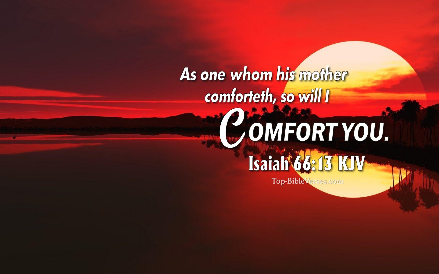 Isaiah 66:13 KJV Christian Bible Verse Desktop Wallpaper. Top-BibleVerses.com