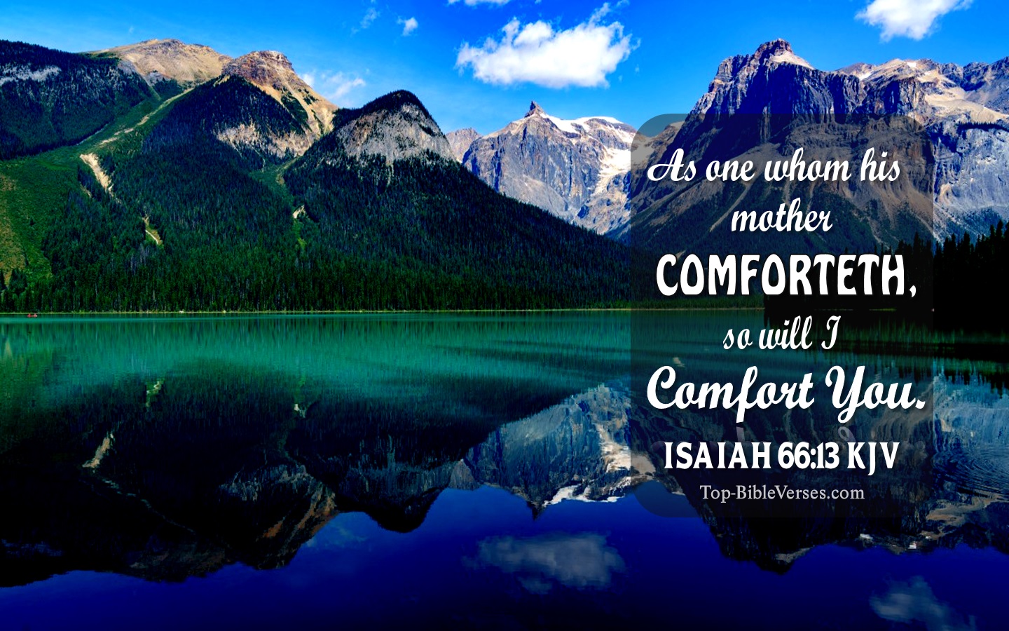 Isaiah 66:13 KJV Christian Bible Verse Desktop Wallpaper. Top-BibleVerses.com